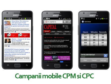Campanii Mobile CPM, Campanii Mobile CPC
